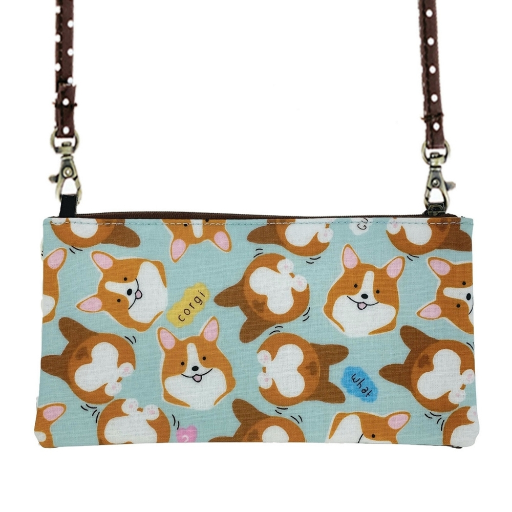 Waterproof Corgi Rectangular Crossbody Purse